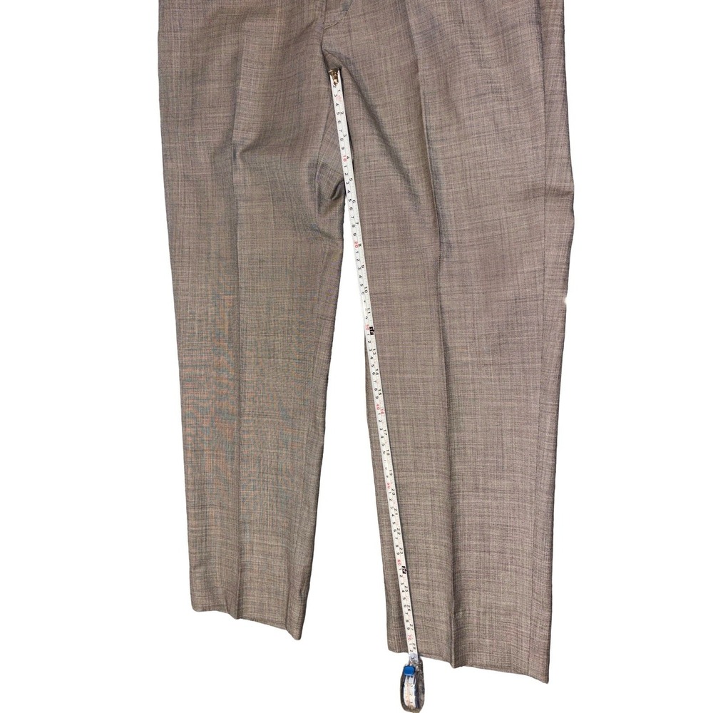 Egara Suit Mens 44R Gray 2 Button 100% Wool Peak Lapel Pants 34x28 Slim Fit - Picture 11 of 12